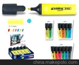 德國艾迪EDDING熒光筆E-345方嘴7色 高品質(zhì)文具的可靠選擇